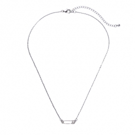Minimalist style personality all-match alloy necklace female fashion new cold style temperament pin clavicle chain