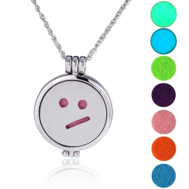European and american cross-border hot selling hot style handmade diy aromatherapy luminous long sweater chain hip hop emoji bag pendant necklace