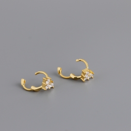 Fashionable square stone simple s925 sterling silver earrings earrings earrings