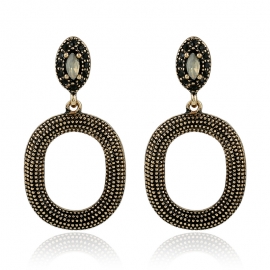 European and american big fashion retro personality hollow earrings