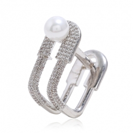 European and american fashion new creative micro-inlaid hao stone square ring retro exaggerated simple personality wild female ring