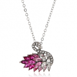 Personalized fashion necklace trend wild simple temperament diamond swan necklace