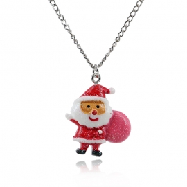 Europe and america cute cartoon acrylic color santa claus gift earring earring gift