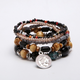 European and american new personality bracelets simple bracelet bracelets fashion bohemian multi-layer stretch jewelry wholesale