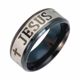 Christian jesus jesus &acirc;��&acirc;��letters cool gold cross religious wind stainless steel corrosion ring