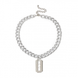 European and american cross-border jewelry, simple and irregular geometric accessories, necklace, personalized razor blade exaggerated necklace