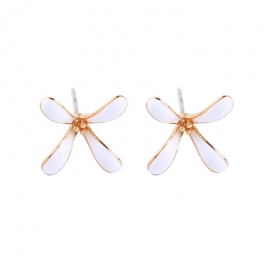 Small fresh fashion all-match jewelry female forest flower earrings european and american trendy cold style earrings