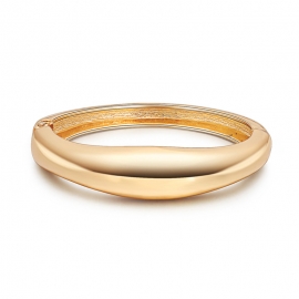 European and american womens jewelry, minimalist, wild, wide-line bracelet, glossy gold-plated bracelet, hot selling bracelet at night market