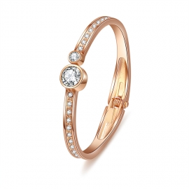 Cross-border fashion jewelry womens bracelet minimalist thin edge round head bracelet diamond gold-plated small bracelet cross-border manufacturer