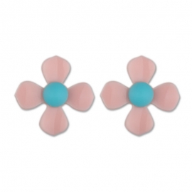 Korean fashion trendy women wild street style earrings acrylic resin flower exaggerated earrings factory direct earrings