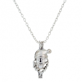 Christmas hot selling hot-selling alloy diy santa claus natural freshwater oyster pearl necklace accessories