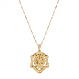 European and american hot-selling jewelry irregular retro metal portrait pendant street fashion all-match necklace female jewelry