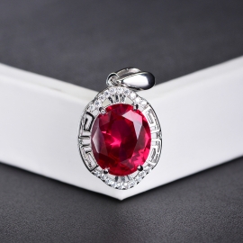 Large oval 10*12 clavicle pendant copper with gold electroplated finished necklace and zircon pendant