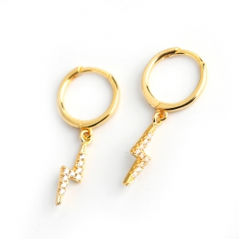 S925 sterling silver diamond lightning personalized wild earrings earrings