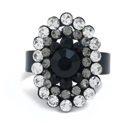 Alloy ring diamond ring ladies open adjustable ring