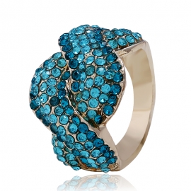 Fashionable ring opening adjustable braided diamond ring