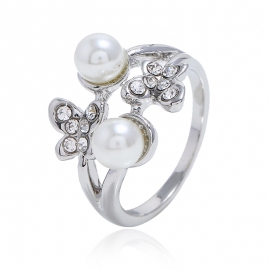 Pearl popular womens jewelry, european and american plant butterfly geometric alloy jewelry