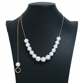 Simple chain pattern openable pendant necklace, exaggerated thick chain heart-shaped multilayer necklace for women