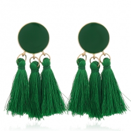 Foreign trade european and american fashion hot styles, fashionable women exaggerated long style temperament drip tassel earrings earrings earrings women