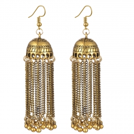 New fashion bell earrings, long tassel earrings, ethnic style, thailand and india popular earrings, street beat wholesale