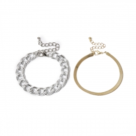 European and american cross-border jewelry adjustable personality geometric metal jewelry simple bird multi-layer retro crystal bracelet