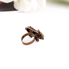 European and american fashion jewelry wholesale retro diamond-studded baby elephant ladies ring ring