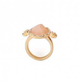 Elegant geometric ring female temperament wild simple flower ring european and american fashion