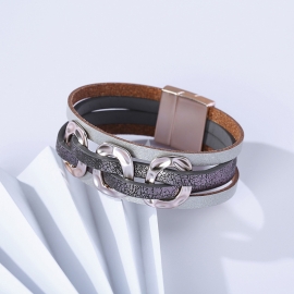 New bohemian bracelet multilayer genuine leather unfashionable bracelet featured bracelet jewelry