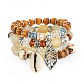 European and american popular bohemian multi-layer beaded bracelet aliexpress crystal beads tassel pendant bracelet