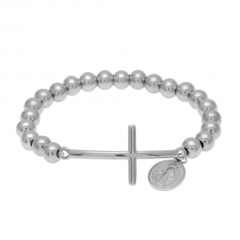 European and american jesus &acirc;��&acirc;��cross rosary pendant necklace hiphop jesus beaded cross hip hop bracelet