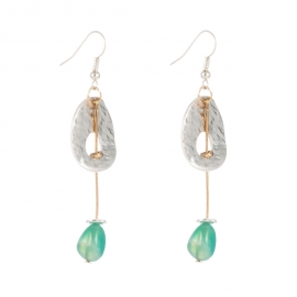 European and american simple retro hot-selling earrings source factory accessories wholesale women natural stone metal earrings earrings