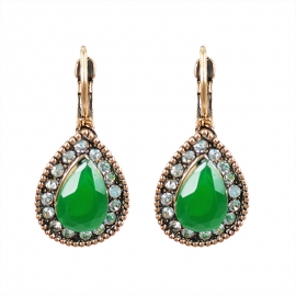 European and american fashion resin diamond french ear hook earrings aliexpress retro ethnic style alloy earrings