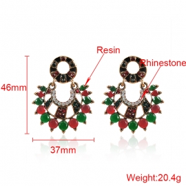 Womens color hollow windmill earrings accessories alloy earrings