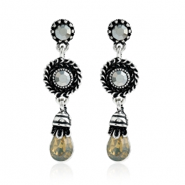 European and american fashion retro crystal drop earrings
