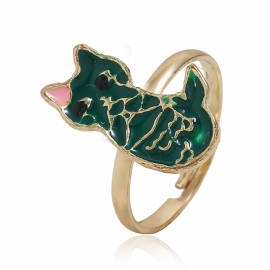 European and american simple cat animal ring fashion opening adjustable bracelet index finger ring female