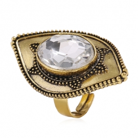 Fashion creative hot selling new alloy ring japan and south korea retro personality diamond oval tortoise open ring