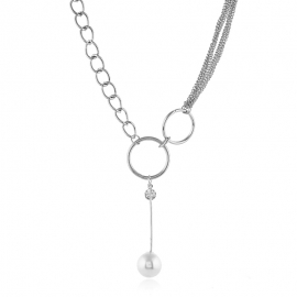 Circle neck chain metal ring necklace creative choker female accessories