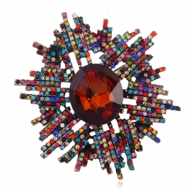 European and american fashion clothing creative abstract high-end brooch explosion freehand full of diamond brooch