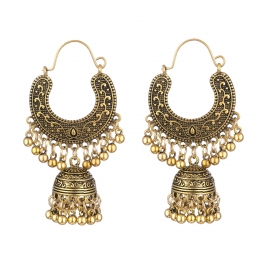 Indian style cross-border network hot sale alloy bell earrings