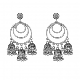 Indian style multi-layer round bell earrings amazon aliexpress hot selling exotic earrings