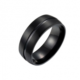 Stainless steel ring black mens fashion jewelry factory direct sales jewelry custom