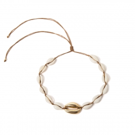 European and american cross-border jewelry bohemian simple geometric necklace female hand-woven adjustable shell necklace