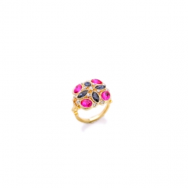 European and american fashion exquisite jewelry batch direct sales, colorful glittering cute ladies ring
