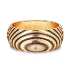 Fashion accessories retro smearing craft spring pattern drum shaped alloy bracelet ladies wide bangle bracelet decorative jewelry