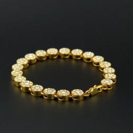 Amazon wish hot sale full diamond single round row european and american popular bracelet mens bracelet