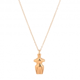 European and american fashion street jewelry, metal little gold man pendant necklace, men and women necklace, hipster ins portrait necklace