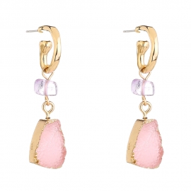 Bohemian style new wave simple forest earrings female fashion temperament holiday style wild resin earrings