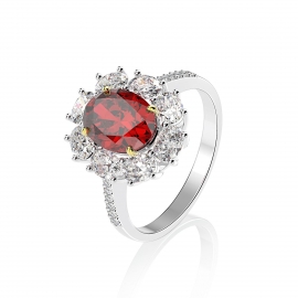 Elegant high quality fashion zircon s925 silver ring