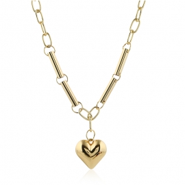 European and american fashion temperament three-dimensional necklace net red simple paragraph love sweater chain wholesale