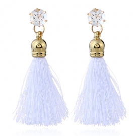 European and american new style colorful oversized diamond alloy tassel earrings earrings yiwu foreign trade supply